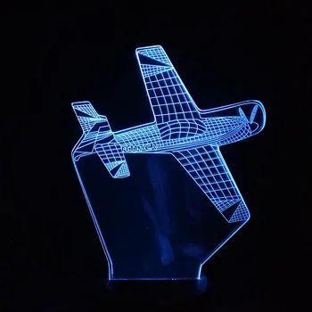 7 Farbu Meniace LED Lietadlo Lietadlo 3D Nočné Svetlo Led Spálňa Decor Dovolenku Dar Wow Sylvanas Windrunner Deti USB stolná Lampa