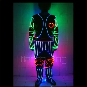TC-40 Programovateľných lumious led tanečné oblečenie sála led kostýmy svetlo RGB farebný bar robot handričkou mužov led handričkou nosenie fáze