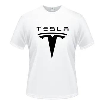 Nové Tesla Mužov Tričká Krátky Rukáv Kolo Krku Zvonenie List Vytlačený bavlna Muž Tees Streetwear Hip-Hop Krátky rukáv Topy Tees