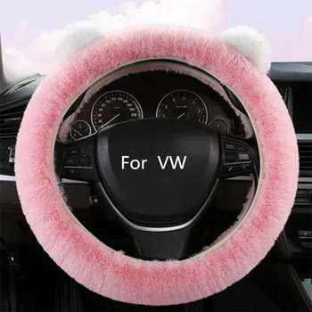 Auto volant, kryt zimné ručné teplejšie Pre Volkswagen Touran Golf Polo Passat Arteon T-Roc auto dekorácie interiéru chmýří