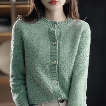 Cashmere sveter pre jeseň/zima 2021 nové dámske O-krku sveter bežné zrastov skladaný Slim top fashion, veľkosť žena bunda
