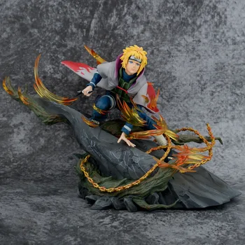 24 cm Anime Naruto Shippuden Namikaze Minato s Kunai Bitka Ver. GK PVC Akcie Obrázok Socha Zberateľskú Modelu Deti Hračky Bábiky