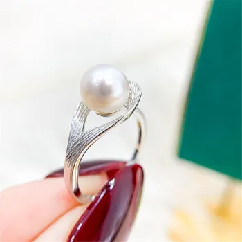 S925 Mincový Striebro jemné šperky, doplnky, veľkoobchod hobby ručné mount krúžok nastavenia pearl šperky čo pre ženy