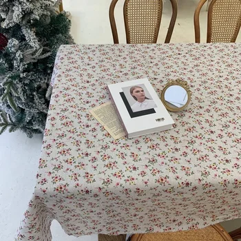 Nové Moduly retro Bavlnená posteľná Bielizeň obrus vidieckom Štýle Kvetina Tlače Obdĺžnik Tabuľka Kryt Obrus pozadí piknik handričkou