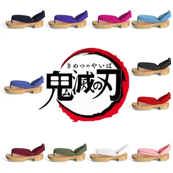 Japonský Ninja Topánky S Ponožky Anime Cosplay Kostýmy Kimono Tradičné Geta Flip-Flop Sandále Ženy Ploché Papuče Dreváky