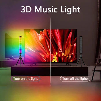 Hudba Vyzdvihnutie Lampa App Kontroly Rytmu Svetlá RGB Farebné Okolia LED Lampa Bar Typ-C Nabíjateľná Svetlo Bar Domáce Dekorácie