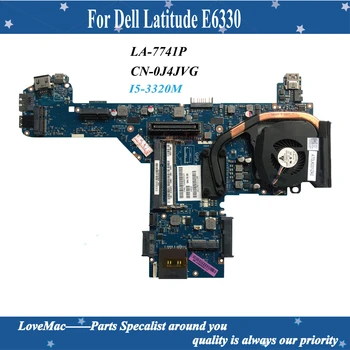 Vysoká kvalita CN-0J4JVG Pre Dell Latitude E6330 Notebook Doska LA-7741P SR0MY I5-3320M DDR3 100% testované