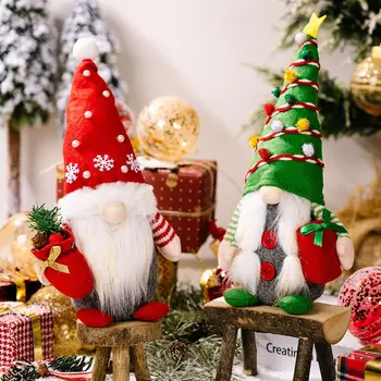 Tvorivé Vianočné Anonymný Bábiky, Dekorácie Vianočné Gnome Ornament DIY Stola Figúrky Deti Hračky Domova
