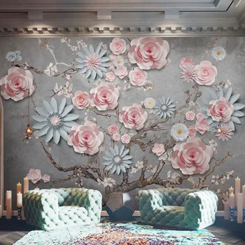 18D Európskeho Štýlu Kvetinové Tapety na Stenu Dekor nástenná maľba na Obývacia Izba, Spálňa Domova Steny Pokrýva