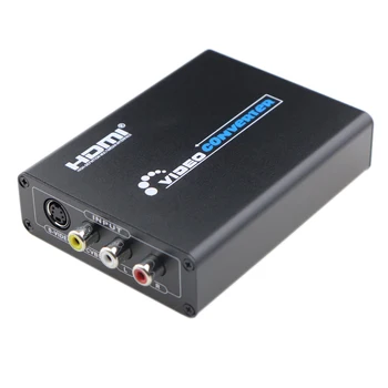 HDMI k AV S-Video, CVBS Video Converter HD 3RCA PAL/NTSC Prepínanie HDMI-SVIDEO+S VIDEO Switcher Adaptér pre TV, PC
