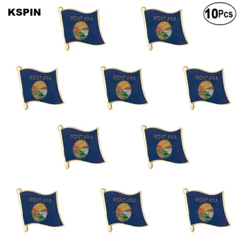 Montana Klopě Pin Vlajka odznak Brošňa Kolíky Odznaky 10Pcs Veľa