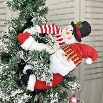 Santa Claus Snehuliak, Vianočný Záves Dekor Šťastné A Veselé Vianoce, Výzdoba Domov Vianočné Ozdoby Darček Navidad 2022 Šťastný Nový Rok 2023