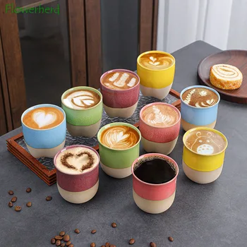 Saudská Štýl Hrubej Keramiky Espresso Šálku 200 ML Keramické Kávu, Čaj, Poháre Teaware Mačka Uši trojnohá Tvorivé Osobné Pohár Vody