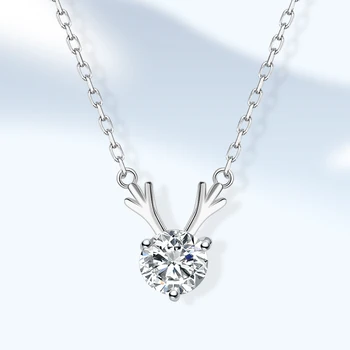 925 Sterling Silver Lesk Diamond Kolo Náhrdelník Dámy Clavicle Reťazca Nádherné Šperky Strany Snubný Prsteň Luxusné Šperky