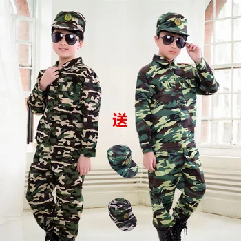 Nové Deti Kamufláž Oblečenie Vojenskú Uniformu Materskej Školy Študenti Výkon Oblečenie Letný Tábor Školenia Oblečenie
