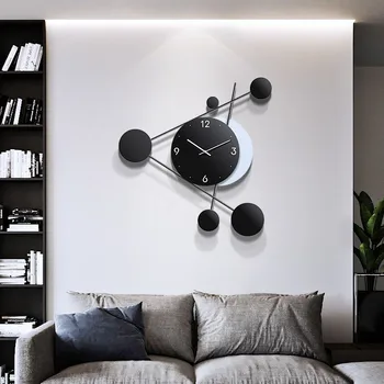 Veľké Jednoduché Nástenné Hodiny Tvorivého Umenia Obývacia Izba Kovové Nordic Módne Nástenné Hodiny Moderný Dizajn Reloj De Porovnanie Domáce Dekorácie 50