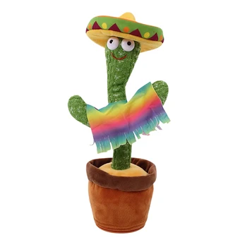 Krásne Rozprávanie Hračka Tanec Kaktus Bábika Hovoriť Hovoriť Zvukový Záznam Opakovať Hračka Kawaii Kaktus Hračky Deti Domova
