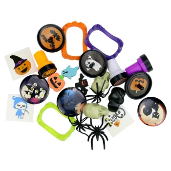 24-ks Halloween Party Prospech Väčšinu Halloween Hračky Sortiment Goody Taška Výplne Tému Halloween Tekvica Spider Ghost Lebky