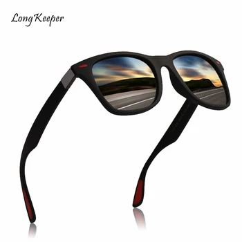 Longkeeper Značky Hot Predaj Polarizované slnečné Okuliare Mužov 2020 Ženy Lúče Slnečné Okuliare UV400 Okuliare Jazdy Okuliare Obdĺžnik Gafas