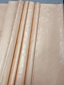 Veľkoobchod Módne 5 Metrov Afriky Čipky Textílie 2022 Najnovšie Pure Color Bazin Riche Materiál Pre Guinea Svadobné Party Šaty Šiť