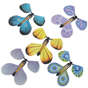 10 Kusov Kúzla Víla Lietajúci Motýľ, gumička Vietor Až na Prekvapenie Darček Strany Žart Hračky v Knihe