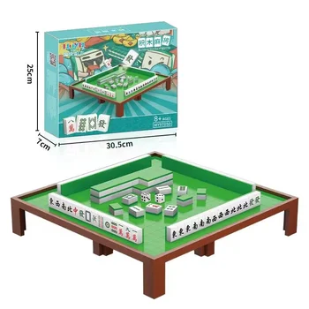 Mahjong celý set mahjong tabuľka micro častíc simulácia zábavné puzzle hra ubytovni office hračka dosková hra darček