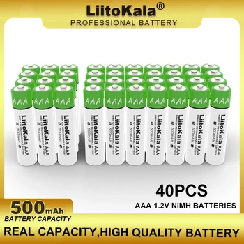 40PCS/VEĽA LiitoKala AAA 1.2 V 500mAh NiMH Dobíjacie Batérie Vhodné Pre Hračky, Myši, Elektronické Váhy, Atď. Veľkoobchod