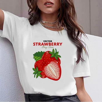 Krásne jahody, zábavné vytlačené Vtipné Tričko Ženy Obliekať 2021 grafické T-shirt short sleeve T Shirt Femme Veľkoobchod