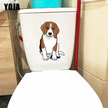 YOJA 16×25 CM Roztomilý Beagle Domov Kúpeľňa Dekorácie Wc Nálepky Cartoom Izba Stenu Príslušenstvo T1-2916