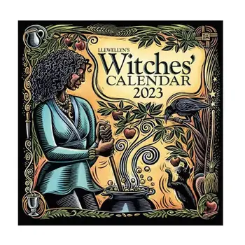 Tmavé Čarodejnice Kalendárnom Roku 2023 Nástenný Kalendár Denník Naučiť Pracovať Retro Umenie Obrázkový Kalendár Plánovanie Času Stenu Decor Nový Rok Darčeky