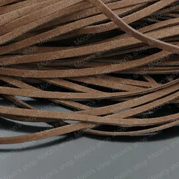 Veľkoobchod dĺžka 1 m šírka 5 mm Hnedá koženka kábel diy Zistenia Príslušenstvo 10 kusov(JM1429)