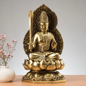 Vysoký stupeň Medi sochu Budhu Bódhisattva Akashagarbha XUKONG PUSA domov rodinný efektívne, bezpečné veľa ŠŤASTIA ochrany Talizman