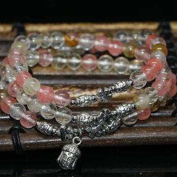 Nové módne hot predaj viacvrstvových náramok melón kameň očarujúce multicolor crystal 6 mm okrúhle korálky šperky B2260