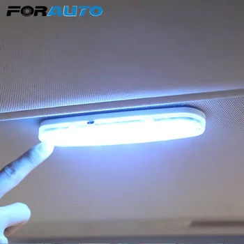 FORAUTO LED Interiéru Vozidla Svetla na Čítanie, USB Nabíjanie Dome Vozidla Vnútorné Stropné Svietidlo Auto Strechy Magnet Lampa Auto-styling