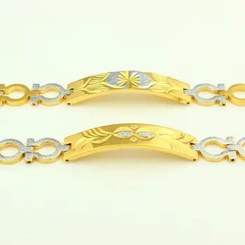 Široký 1.1 CM Zlatý Náramok pre Ženy, Mužov, Zlato/Striebro Pozlátené Nádherné Vzor Náramok Etiópskej/Afrika/Arabských/India Šperky