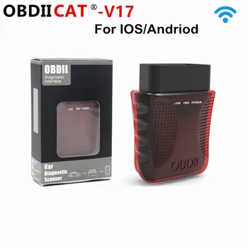 50pcs Najlepšiu Kvalitu Profesionálny Automatický Diagnostický Nástroj ELM327 WIFI Skener OBD2 OBD II Podporu IOS a Android DHL Zadarmo Lode
