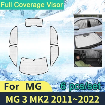 Plne Pokrýva Slnečníky Na MG 3 MG3 MK2 2011~2022 Auto Príslušenstvo Windshields Bočné Okná Ochranu pred Slnkom Clonu Parasol Nálepky