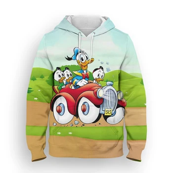 2022 Nové Jeseň Mužov Oblečenie Disney Donald Duck 3D Vytlačené Deti Hoodies Bežné Komiksu, Anime, dámske Mikiny