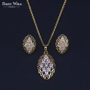 Elegantný Luxusný Dizajn Nový Módny Zlata Plné Farebné Rakúskeho Kryštálu Šperky Sady Ženy