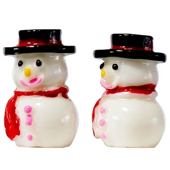 20PCS Vianočné Miniatúrne Snehuliak Živice Snehuliak Ozdoby urob si sám Snehuliak Craft Mini Santa Vianočné Snehuliak Miniatúrne Figúrky