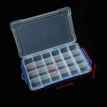 Praktické 24 Mriežky Hardware Organizer Box w/ Deliče Plastové Šperky Okno Nástroje Organizátor Kontajner pre Malé Diely Orechy
