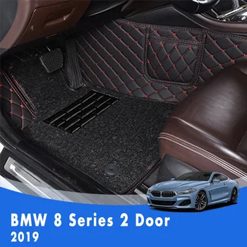 Auto Podlahové Rohože Pre BMW 8 Series 2 Dvere 2019 Luxusné Dvojvrstvové Drôtené Slučky Koberec Auto Príslušenstvo Nohy Pedál Vlastné Floorliners