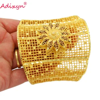 Adixyn Luxusné Oka Plus Veľkosť Prívesky pre Ženy 24k Zlata Farba Náramok Šperky Afriky Arabských Svadobné Svadobné Dary N01065
