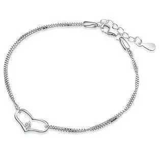 Nové 2016 hot predaj srdca lásky, romantický 925 sterling silver dámy'bracelets/veľkoobchod šperky