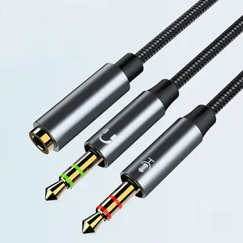 Nové 3,5 mm Mužov a 2 Ženy Headset AUX Kábel Jack Y Rozdeľovací Kábel Audio kábel Kábel Adaptéra