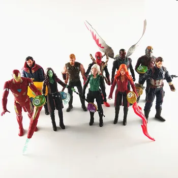Marvel Akcie Obrázok Avengers Spider-Man, Iron Man Čierna Vdova Kapitán Amerika Kĺby Pohyblivé 6-palcov Model Hračky, Darčeky