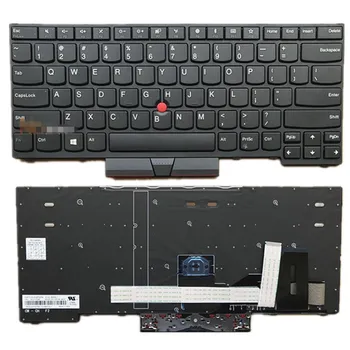 Nové pre Notebook IBM Lenovo Thinkpad T480S E480 L480 L380 US Klávesnica, Č Podsvietením s Bodom
