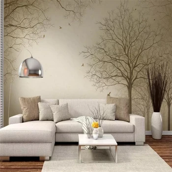 Lesné vtáky fantasy obývacia izba, TV joj, nástenné maľby dekoratívne maľby