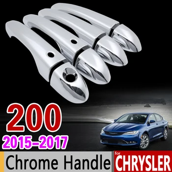 Luxusné Auto Chrome Dverí Rukoväť Kryt Výbava Nastaviť pre Chrysler 200 2015 2016 2017 200c 200s Príslušenstvo Nálepky Auto Styling
