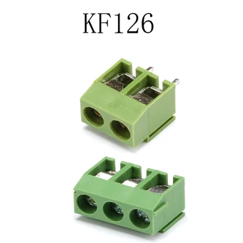 10Pcs KF126 2Pin 3Pin Skrutku Svorkovnica Drôt Spliceable Konektor Kábla Zelená Rovno Pin Zelená PCB Terminálu 5MM